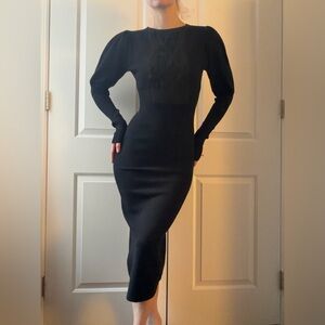TOCCIN Black Long Sleeve Dress